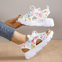Women's Floral Sandals Slip On Slingback Shoes