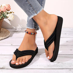 Women's Lightweight Flip Flops Open Toe Non Slip Indoor Outdoor Slides