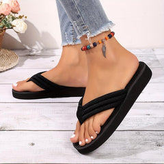 Women's Lightweight Flip Flops Open Toe Non Slip Indoor Outdoor Slides