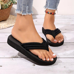 Women's Lightweight Flip Flops Open Toe Non Slip Indoor Outdoor Slides