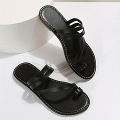 Women's Flat Slide Sandals Open Toe Casual Beach Shoes