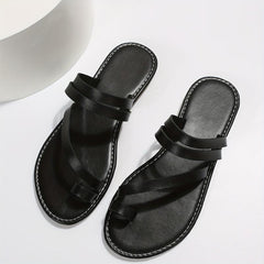 Women's Flat Slide Sandals Open Toe Casual Beach Shoes