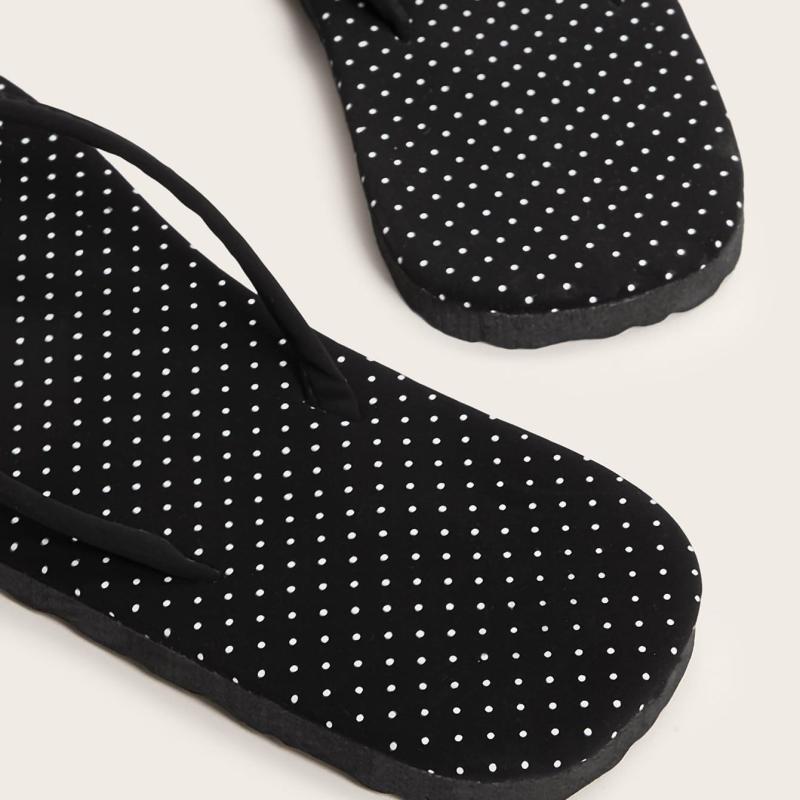 Polka Dot Flip Flops Women Summer Slippers