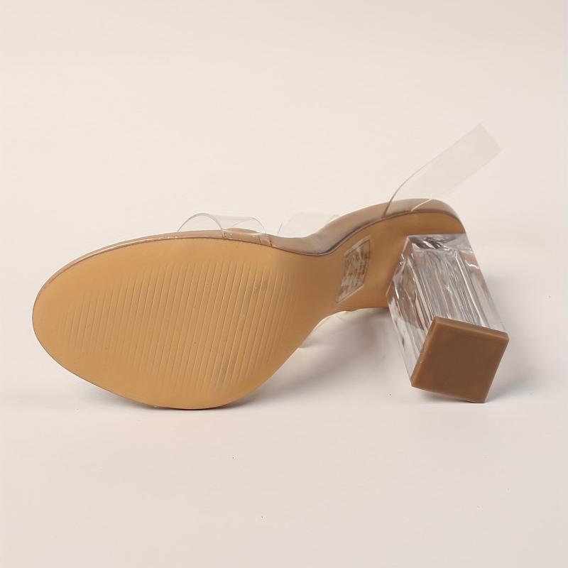 Women's Block Heeled Sandals Open Toe Buckle Strap Pumps