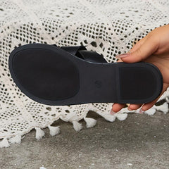 Women's Slide Sandals Slip On Flat Summer Lightweight Beach Shoes