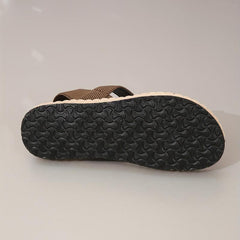 Women's Casual Flat Sandals Comfy Open Toe Slip On Shoes