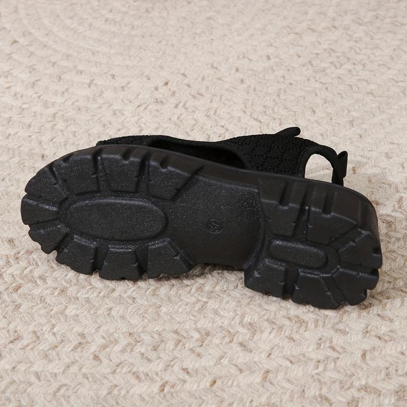 Women's Breathable Platform Sandals Open Toe Lace Up Shoes