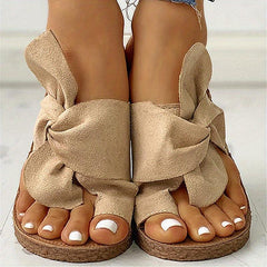 Women's Bow Flat Slippers Non Slip Beach Slippers
