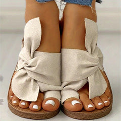 Women's Bow Flat Slippers Non Slip Beach Slippers