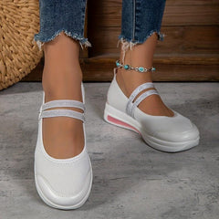 Women's Platform Sports Shoes Knit Round Toe Anti skid Casual Walking Sneakers