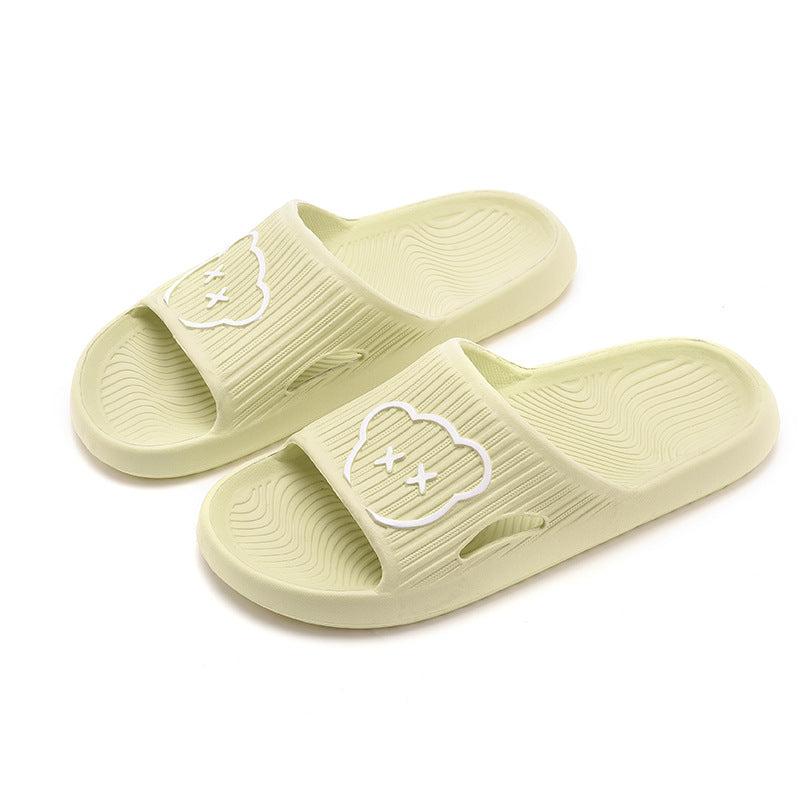 Women's Cartoon House Slippers Open Toe Soft Sole Anti slip Home Slides