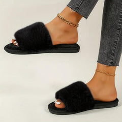 Women's Fuzzy Slippers Plush Indoor Shoes