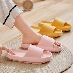 Women's Soft Open Toe Pillow Slides House Slippers
