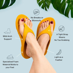 Women's Solid Flat Flip Flops Soft Non slip Thong Outdoor Beach Slides