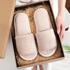 Women's Solid Slippers Comfortable Round Open Toe Slip On Shoes