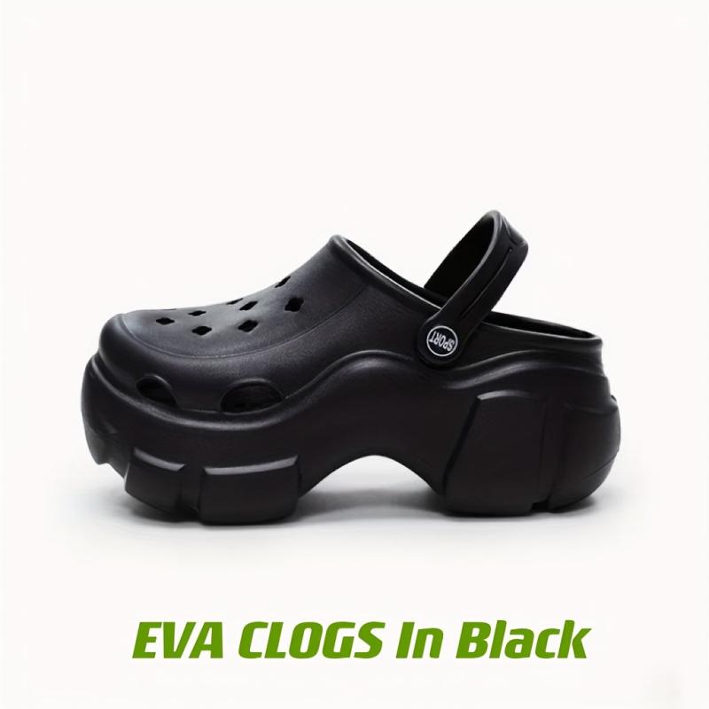 Women's Platform Hollow Out Non-slip Clogs Round Toe Slides Shoes