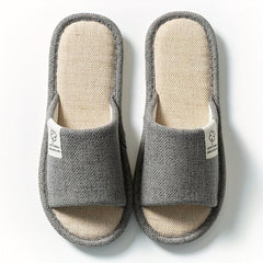 Women's Linen Slippers Soft Sole Slip On Shoes Comfortable Bedroom Shoes