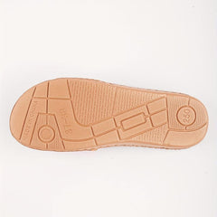 Women's Colorblock Cross Straps Sandals Slip On Open Toe Flat