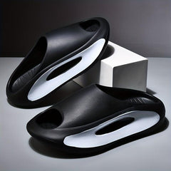 Women's Lightweight Flat Slides Open Toe Slip On Shoes