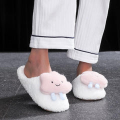 Cloud Plush Slippers, Cartoon Indoor Shoes