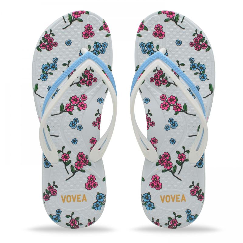 Women's Floral Print Flat Flip Flops Non slip Indoor Shower Slides