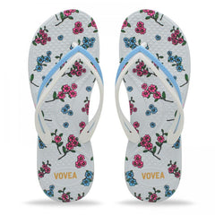 Women's Floral Print Flat Flip Flops Non slip Indoor Shower Slides