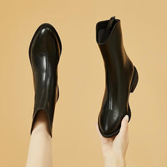 British Style Faux Leather Chelsea Boots Soft Sole Ankle Boots