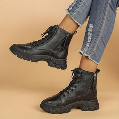 Women's Lace-Up Non-Slip Motorcycle Boots