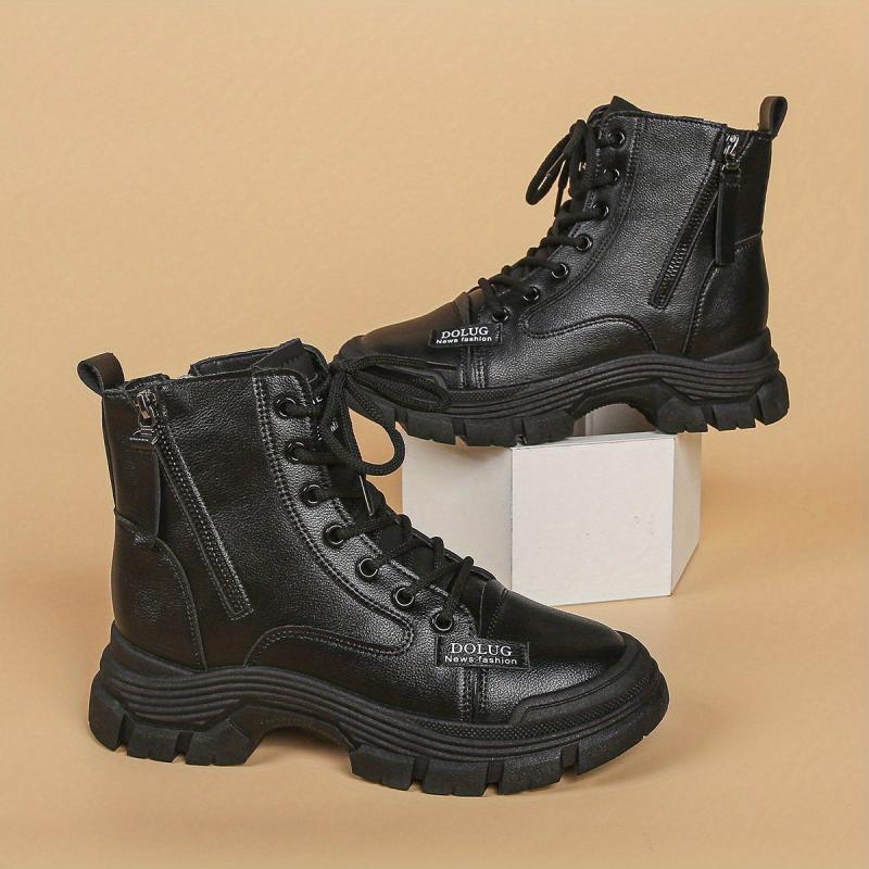 Women's Lace-Up Non-Slip Motorcycle Boots