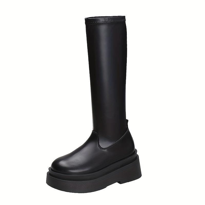 Women's Stretchy Platform Knee High Boots