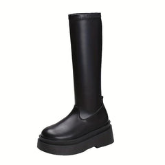 Women's Stretchy Platform Knee High Boots