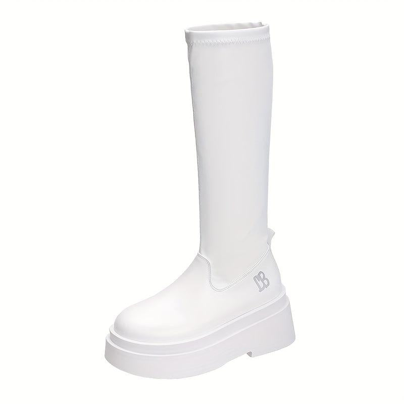 Women's Stretchy Platform Knee High Boots