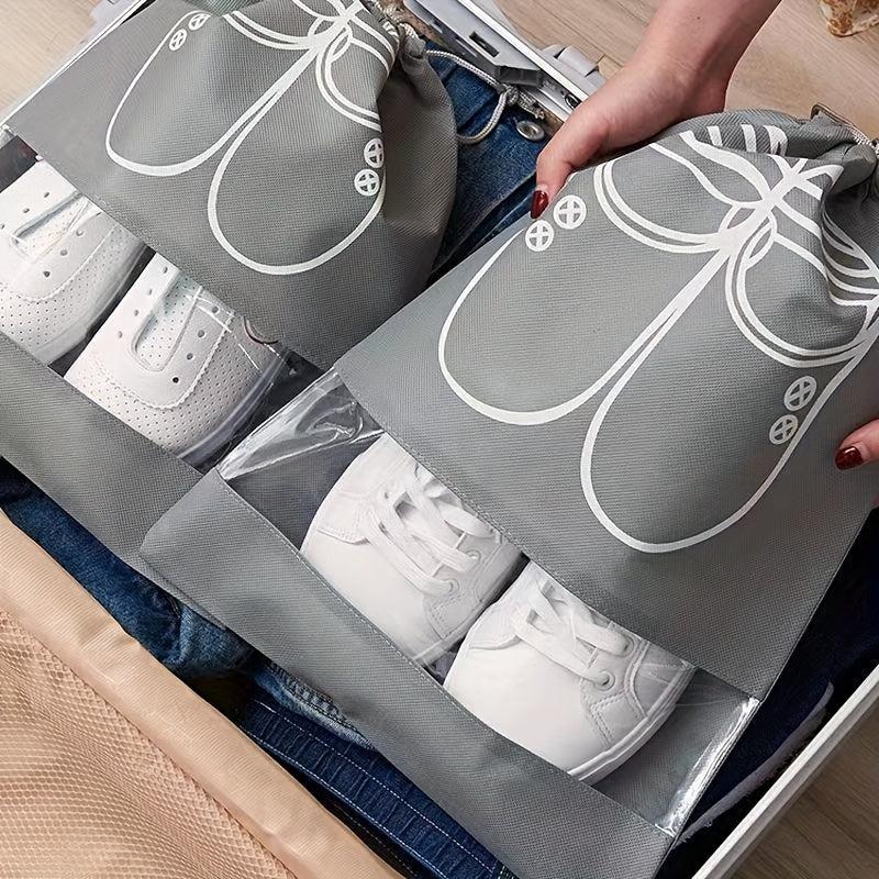 5pcs Travel Shoe Bag For Men And Women Large Shoes Pouch Waterproof Storage