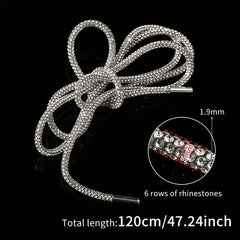Artificial Diamond Studded 47 24-inch Rope Shoelaces