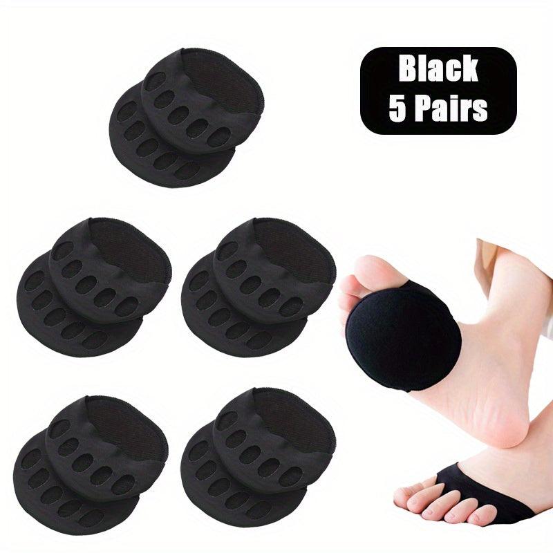 Women's 5-Finger Half Cut Socks Sponge Cushion Invisible Socks