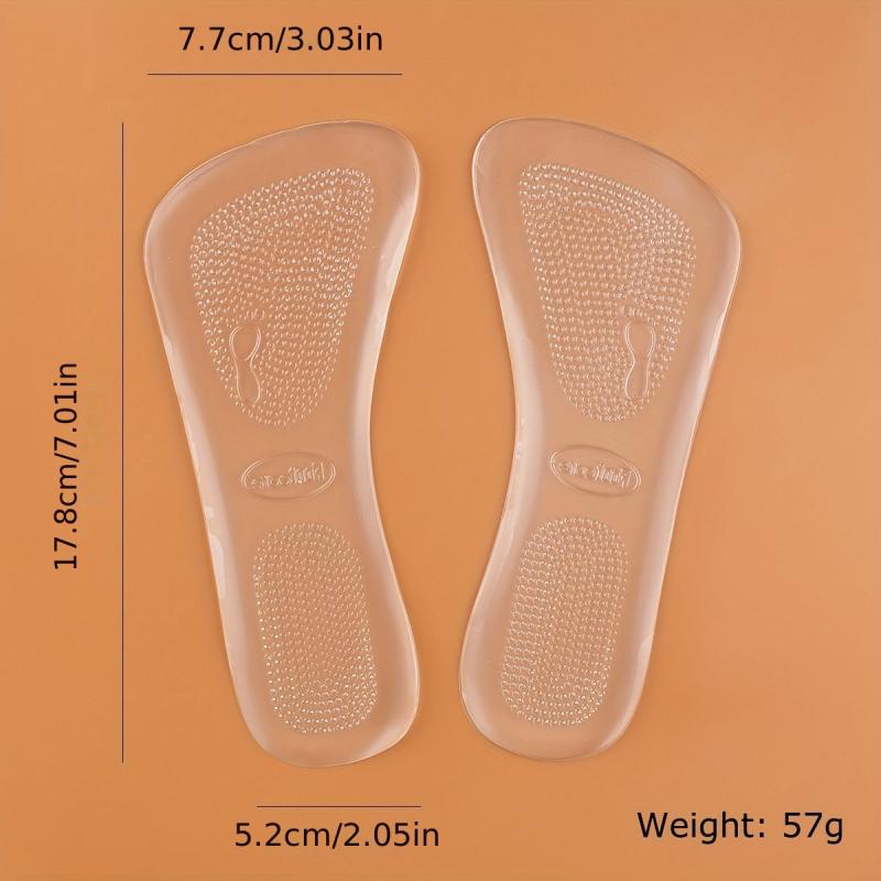 Anti Slip Transparent Foot Arch Support Insole with Particles