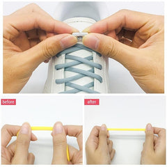 Elastic No Tie Shoelaces Semicircle Shoe Laces For Kids And Adult Sneakers