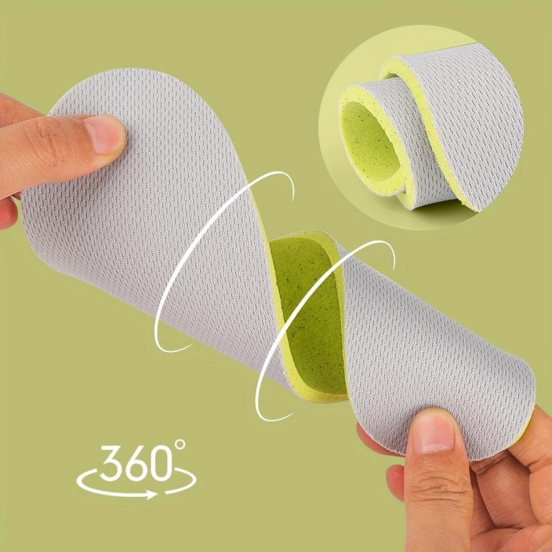 5pairs Barefoot Insoles Gray Ultra thin Oushonai Non slip Male Female