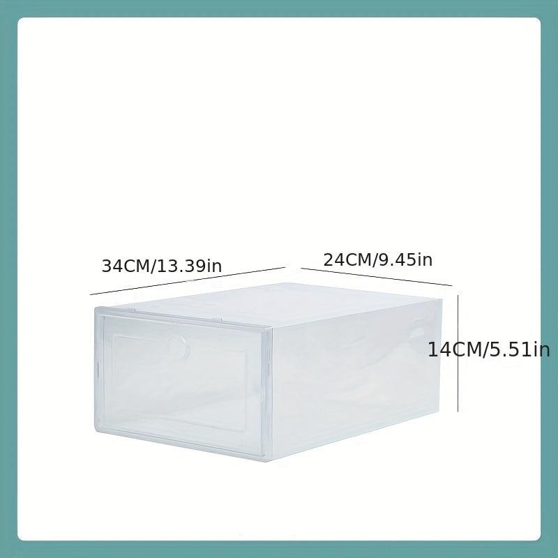 3pcs Transparent Plastic Shoe Box Drawer Shoe Cabinet Moisture proof Dust proof