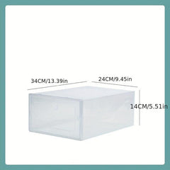 3pcs Transparent Plastic Shoe Box Drawer Shoe Cabinet Moisture proof Dust proof