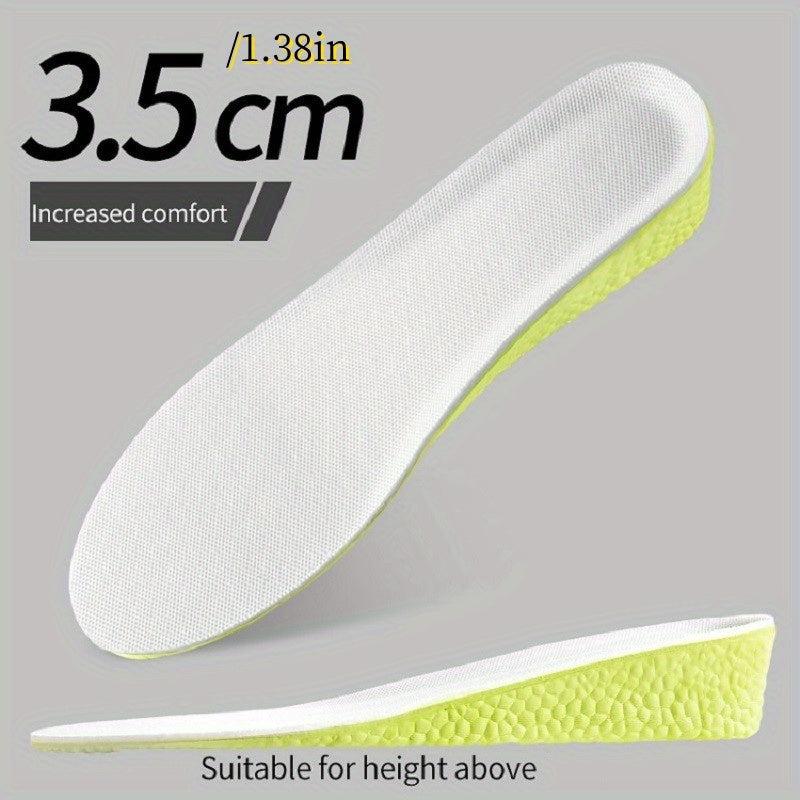 Height Increase Sports Insoles Green Memory Foam Sole Pad for Men Women