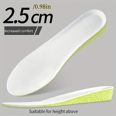 Height Increase Sports Insoles Green Memory Foam Sole Pad for Men Women
