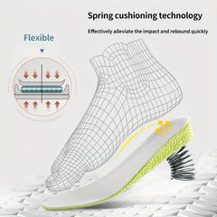 Height Increase Sports Insoles Green Memory Foam Sole Pad for Men Women