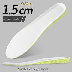 Height Increase Sports Insoles Green Memory Foam Sole Pad for Men Women