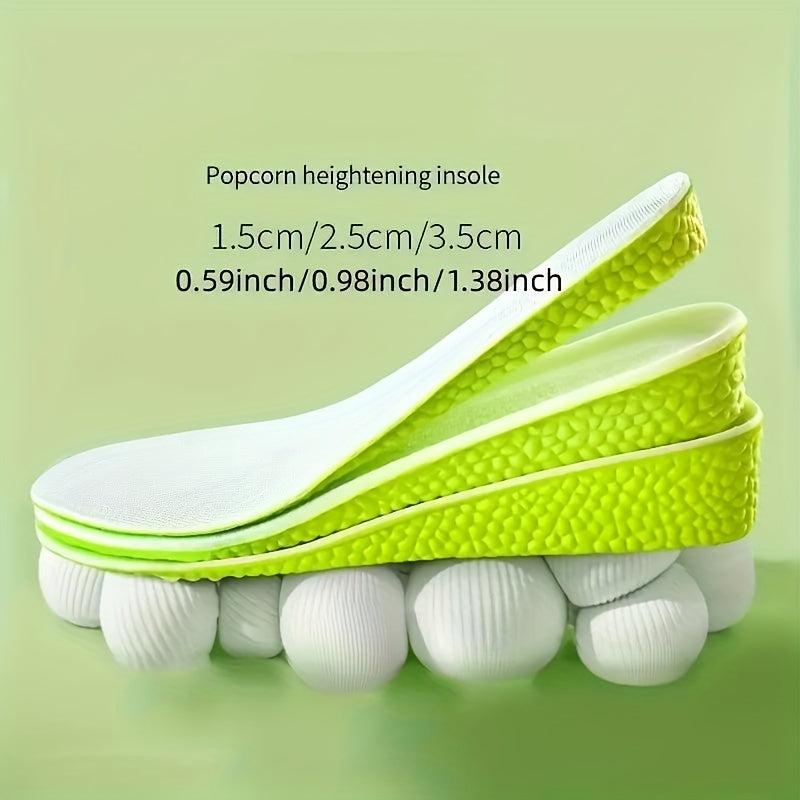 Height Increase Sports Insoles Green Memory Foam Sole Pad for Men Women