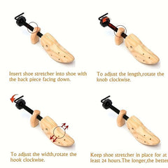 Unisex Shoe Clogs Shaping Frame Pine Adjustable Flats High Heel Boots Stretcher