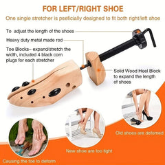 Unisex Shoe Clogs Shaping Frame Pine Adjustable Flats High Heel Boots Stretcher