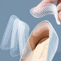 1pair 4D Heel Stickers Fixers Half Size Adjustable Pad