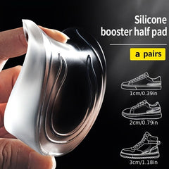 Silicone Gel Height Increase Insoles Heel Lifting Foot Care Protector Inserts