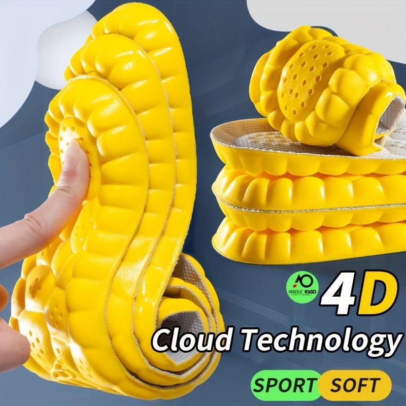 Sports Shock Absorption Insoles High Elastic Deodorant Running Insoles